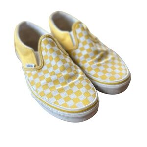 Vans Yellow and White Checkered Sneakers
Junior size